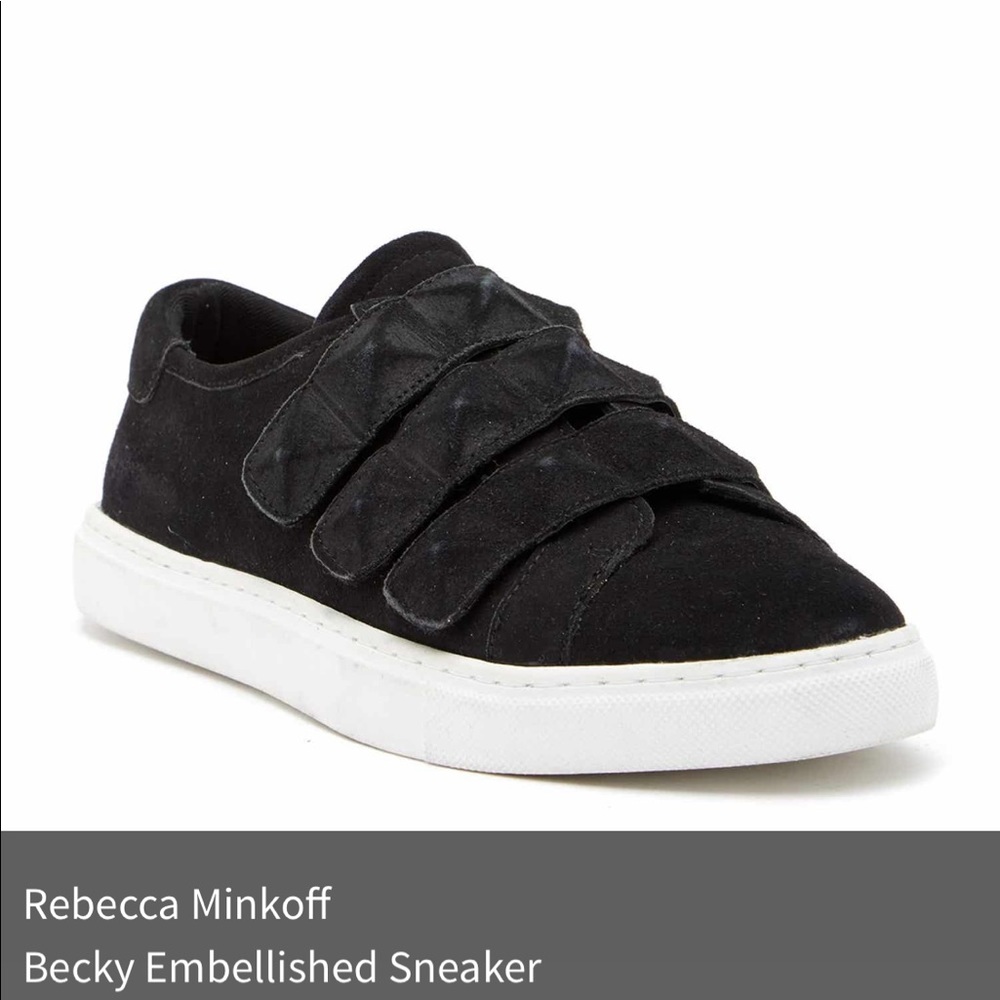 Rebecca Minkoff Black Suede Embellished Sneakers🖤